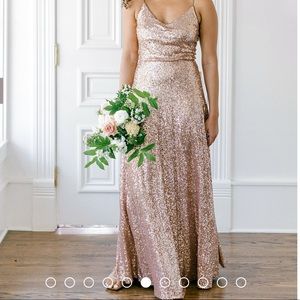 Revelry Hazel Rose Gold Bridesmaid Dress